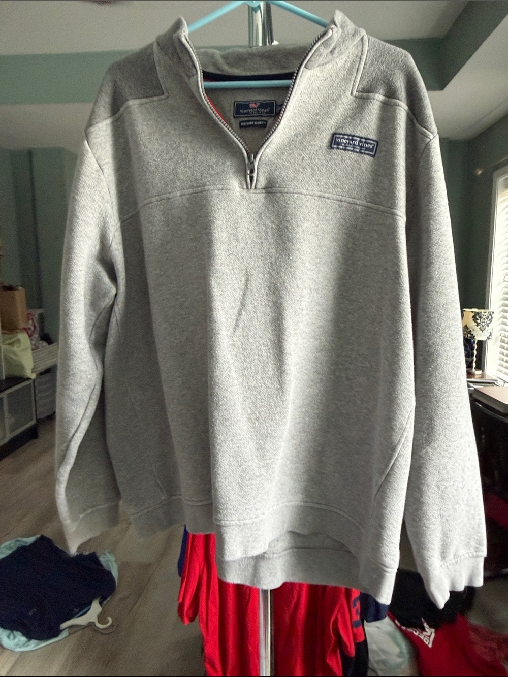Vineyard Vines Men's Half-Zip Pullover Sweater - Light Gray
